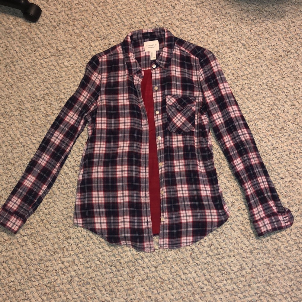 Forever 21 Red, White, and Blue Flannel